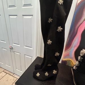 Boots Thigh High with Bumble Bees